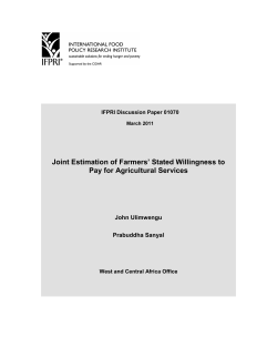 Joint Estimation of Farmers` Stated Willingness to Pay for