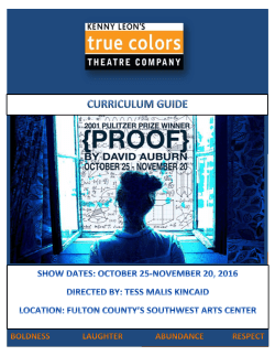 Study Guide - True Colors Theatre Company