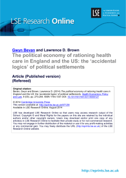 The political economy of rationing health care in England and the