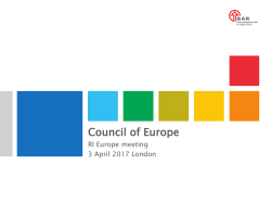 Council of Europe - Bundesarbeitsgemeinschaft f&uuml;r Rehabilitation
