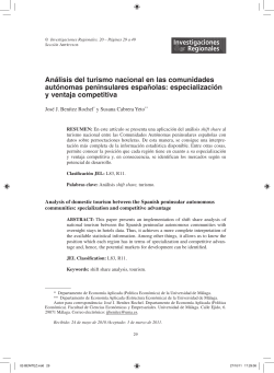 An&aacute;lisis del turismo nacional en las comunidades aut&oacute;nomas