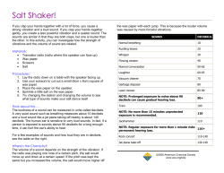Salt Shaker! - American Chemical Society