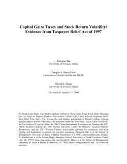 Capital Gains Taxes and Stock Return Volatility
