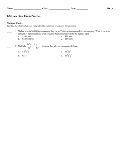 Final exam study guide