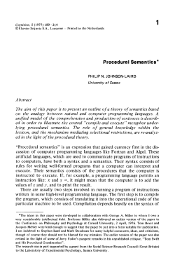 Procedural Semantics