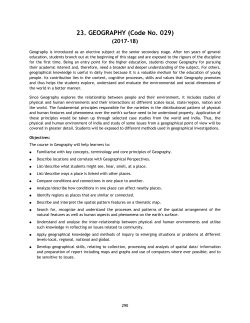 23. GEOGRAPHY (Code No. 029)