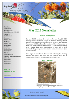 May 2015 - Top End Native Plant Society