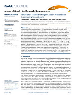 Temperature sensitivity of organic carbon mineralization in