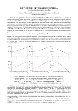 diffusion in heterogeneous media