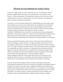 Effective On-Farm Methods for Culling Turkeys