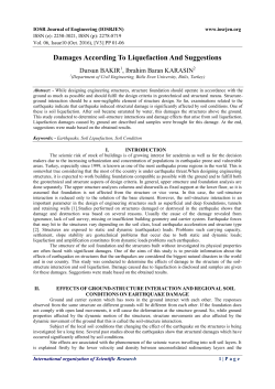 Damages According To Liquefaction And Suggestions