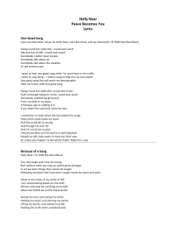 Holly Near Peace Becomes You Lyrics