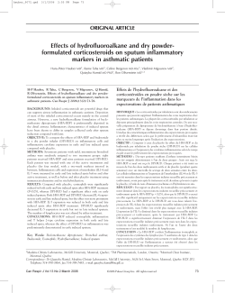 Effects of hydrofluoroalkane and dry powder- formulated