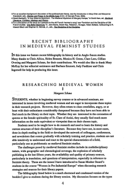 Researching Medieval Women