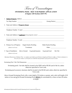 For Office Use Only - Town of Canandaigua