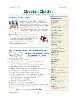 Cheetah Chatter - Shoreline School District