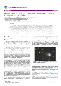 Rosetta Studies of Comet 67P/Churyumov - e
