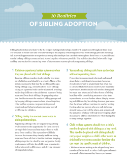 10 Realities of Sibling Adoption