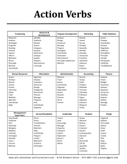 Action Verbs