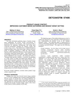 Product Usage Context: Improving Customer Needs Gathering and