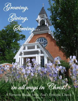 A Narrative Budget for St. Paul`s Episcopal Church