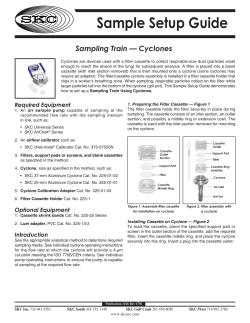 Sampling Train &mdash; Filters and Cyclones