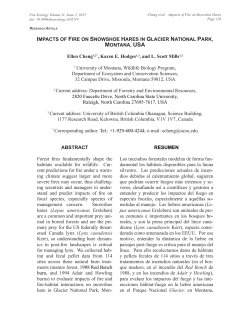 Impacts of Fire on Snowshoe Hares