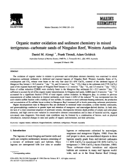 Organic matter oxidation and sediment chemistry in mixed