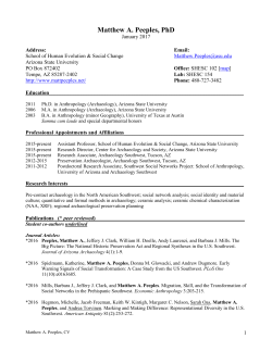 Matthew Peeples - ASU People Search