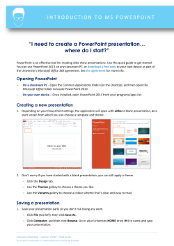MS PowerPoint - University of Aberdeen