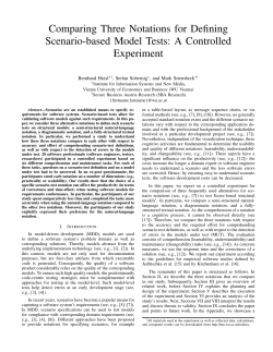 Comparing Three Notations for Defining Scenario