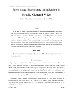 Patch-based Background Initialization in Heavily Cluttered Video