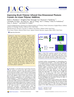 Improving Brush Polymer Infrared One