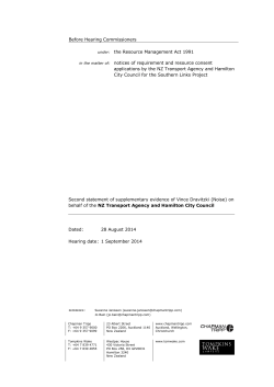 Second statement of supplementary evidence of Vince Dravitzki