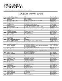 newbery honor books - Delta State University