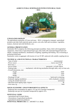 AGRICULTURAL SEMITRAILER WITH 8 TONS REAL MASS