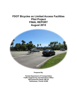 FDOT Bicycles on Limited Access Facilities Pilot Project FINAL