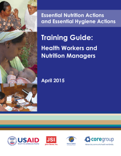 Training Guide - Food Security and Nutrition Network