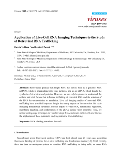 Application of Live-Cell RNA Imaging Techniques to the Study of
