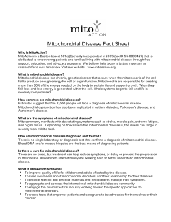 Mitochondrial Disease Fact Sheet