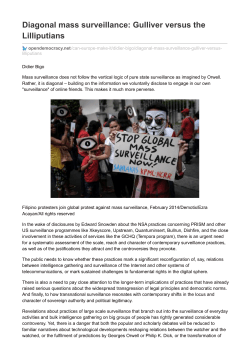 Diagonal mass surveillance: Gulliver versus the Lilliputians