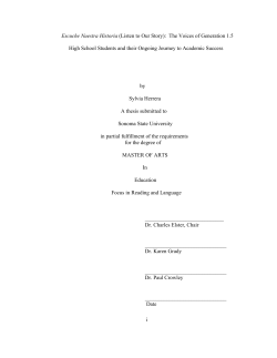 i Escuche Nuestra Historia (Listen to Our Story): The Voices of