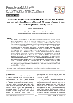 Proximate composition, available carbohydrates, dietary fibre and