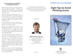 Eight Tips to Avoid Phishing Scams