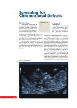 Screening for Chromosomal Defects - healthcare-in