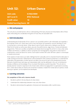 Unit 52: Urban Dance