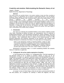 Creativity and emotion: Reformulating the Romantic theory of art