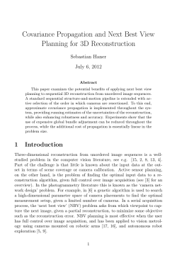 Covariance Propagation and Next Best View Planning for 3D
