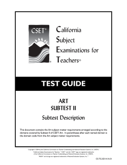 Subtest II - CTC Exams