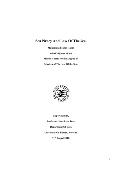Sea Piracy And Law Of The Sea. - Munin